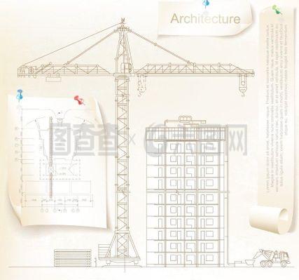 城市建筑高楼设计图工程图图片